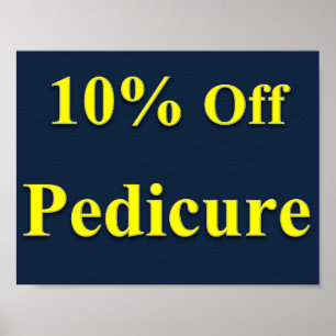 10% de réduction sur la pédicure Poster Matte
