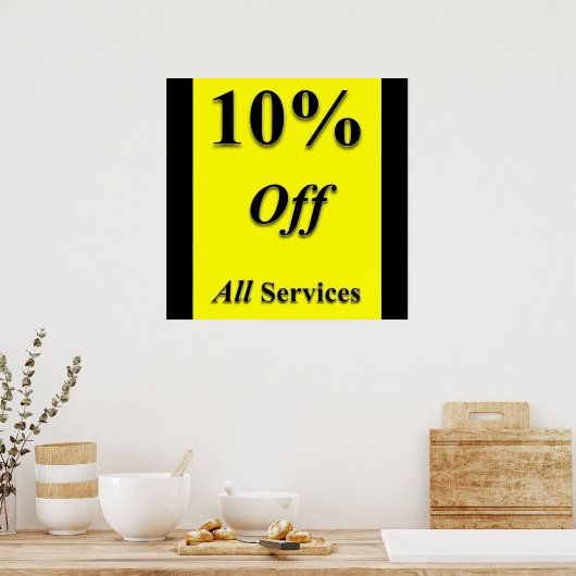 10% de réduction sur les services Poster Matte (Cuisine)