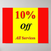 10% de réduction sur tous les services Poster Matt (Devant)
