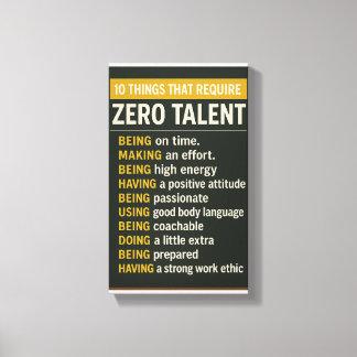 10 dingen die geen talent vereisen canvas afdruk