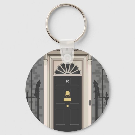 10 Downing Street, Londen (tekening) Sleutelhanger (Voorkant)