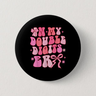 10 dubbele cijfers 10e verjaardag meisje Coquette Ronde Button 5,7 Cm