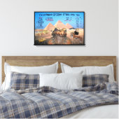 10 Egyptische vlaggen - Engels en Hebreeuws Canvas Afdruk (Insitu (Slaapkamer))