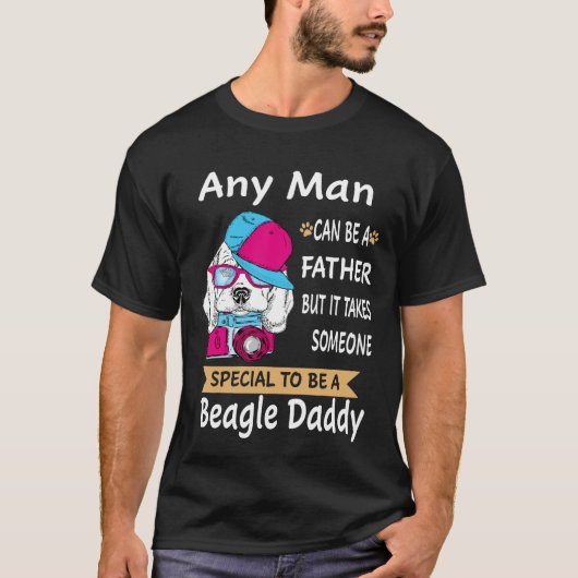 10 Elke Man Beagle Daddy T-shirt (Voorkant)