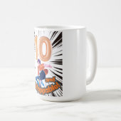 10 en onstuitbare jongensverjaardag koffiemok (Voorkant rechts)