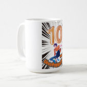 10 en onstuitbare jongensverjaardag koffiemok (Voorkant links)