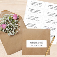 10 Étiquettes d'adresse de l'invité individuel