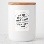 10 Étiquettes de contenants alimentaires sur mesur (Devant)