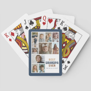 10 Foto Collage Beste Opa Ooit Pokerkaarten