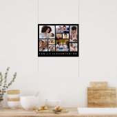 10 Foto Collage Familie Is Alles Zitat Zwart Poster (Keuken)