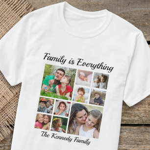 10 Foto Collage Familie Naam Familie Is Alles T-shirt