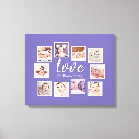 10 Foto Collage Love Family Canvas Afdruk (Voorkant)