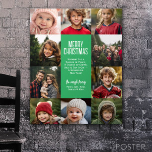 10 foto-collage rand - tekst in het midden vrolijk poster