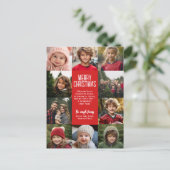 10 foto-collage rand - vrolijk kerstgroet feestdagenkaart (Staand voorkant)