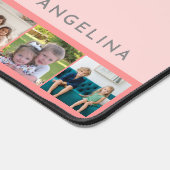 10 Foto Collage Retro Curve en Stripe blush roze Bureaumat (Hoek)