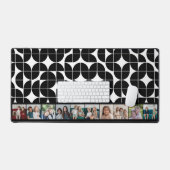 10 Foto Collage zwart wit midden eeuw halve maan Bureaumat (Keyboard & Muis)