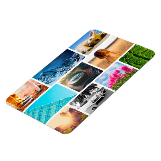 10 Foto Fridge Magnet Sjabloon Collage White Magneet (Linkerzijde)