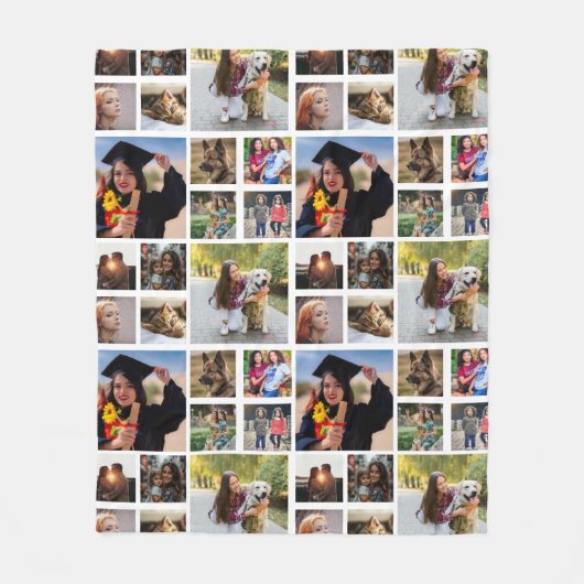 10 foto gepersonaliseerde Fleece Deken (Voorkant)