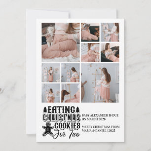 10 Foto Kerstkoekjes voor 2 Zwangerschap Feestdagenkaart