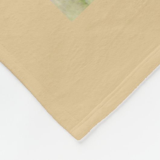 10 Foto Simple Modern Minimal Brown Stylish Name Fleece Deken (Hoek)