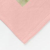 10 Foto Simple Modern Minimal Roze Stijlvolle Naam Fleece Deken (Hoek)