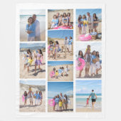 10 Fotocollage gepersonaliseerd Fleece Deken (Voorkant)
