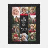 10 Fotocollage rand - Center witte tekstblokken Fleece Deken (Voorkant)