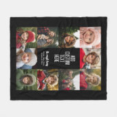 10 Fotocollage rand - Center witte tekstblokken Fleece Deken (Voorkant (Horizontaal))