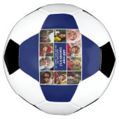 10 Fotorand met Tekstcentrum - blauw wit Voetbal (Gedraaid)