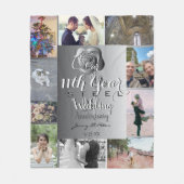 10 foto's met 11e Jubilea Roos Fleece Deken (Voorkant)