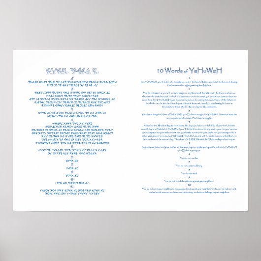 10 geboden poster (Voorkant)