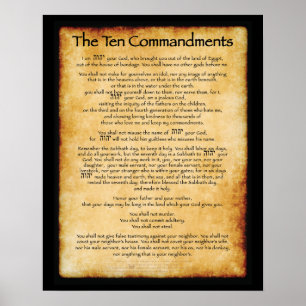 10 Geboden Poster 16 x 20
