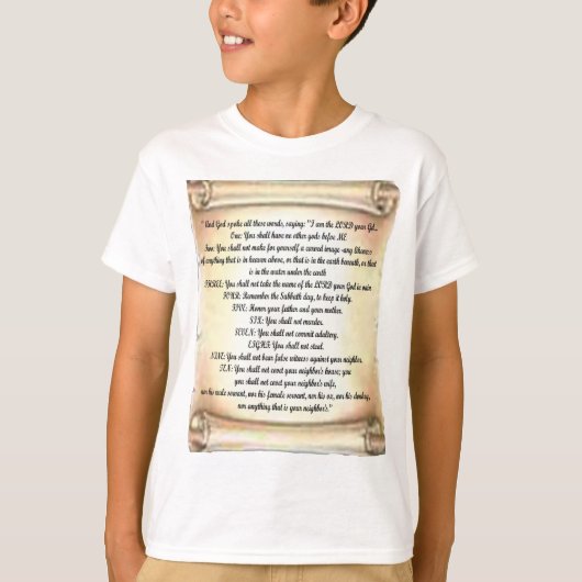 10 geboden t-shirt (Voorkant)