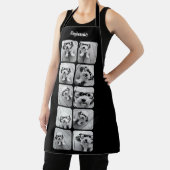 10 Gestapelde foto Collage - zwarte witte scriptna Schort (Insitu)