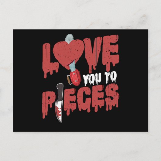 10.Griezelfilm hou je tot op het bot kettingzaag Uitnodiging Briefkaart (Voorkant)