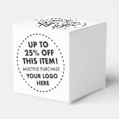 10 Hart Favor dozen 25% KORTING Bulkaankoopkorting Bedankdoosjes (Achterkant)