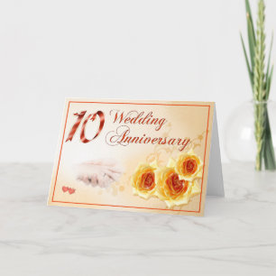 10 het Jubileum van het huwelijk Kaart