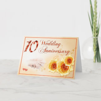 10 het Jubileum van het huwelijk Kaart