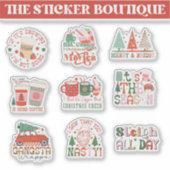 10 in een feestelijke kerstpakket - vrolijk sticker (Voorkant)