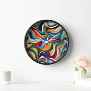 10-inch ronde wandklok met natuurlijk Lijst uit ho