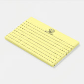 10-inch x6-gele post-its met zwart labo post-it® notes (Schuin)