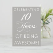 10 Jaar Awesome Vieren Kaart (Staand voorkant)