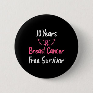 10 jaar Borstkankervrij roze borstkanker Sur Ronde Button 5,7 Cm