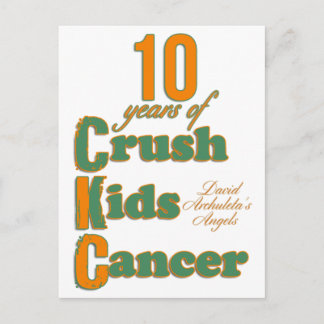 10 jaar Crush Kinder Kanker Briefkaart