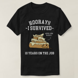 10 jaar dienstverband overleefd t-shirt