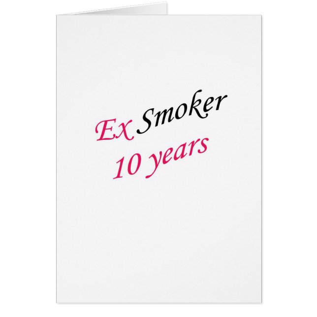 10 jaar ex-roker (Voorkant)