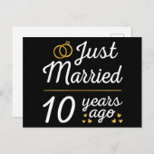 10 jaar geleden getrouwd briefkaart (Voorkant / Achterkant)