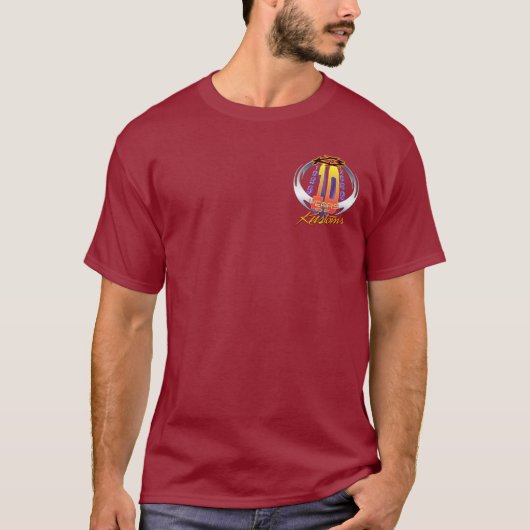 10 jaar gerimpeld Real Flame Divco LineArt-2sides- T-shirt (Voorkant)