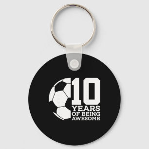 10 jaar geweldig voetbal 10e verjaardag _1 sleutelhanger