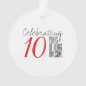 10 jaar geweldige.ai ornament (voorkant)